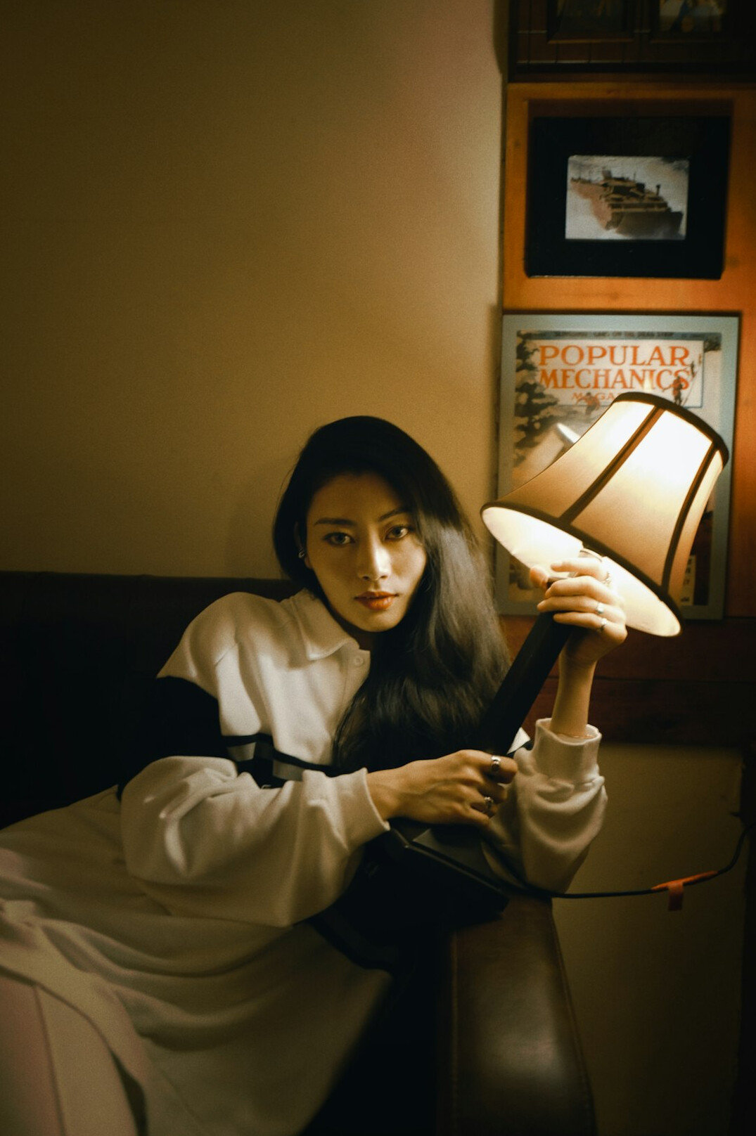 Portrait of a lighting director woman
